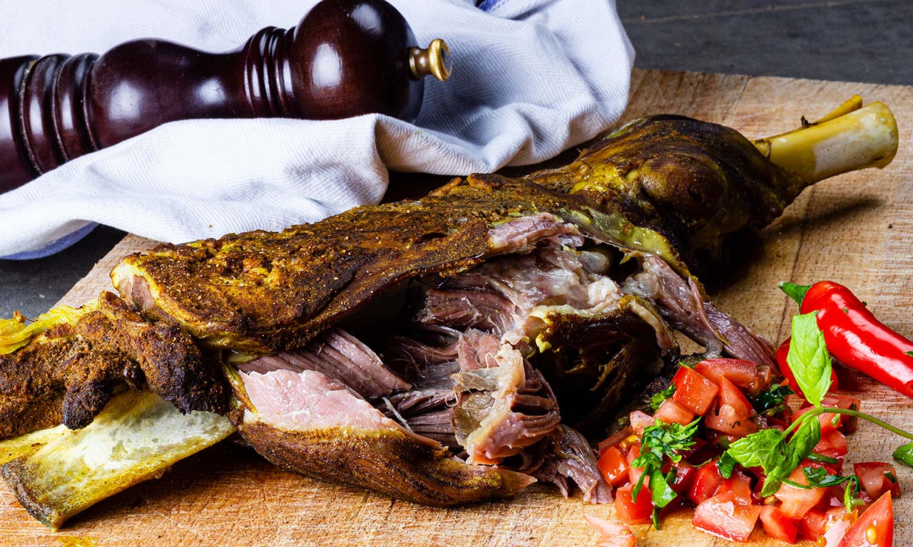 Langtidsstegt marokkansk lam